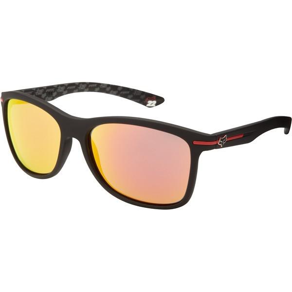 Fox racing the double deuce mens sunglasses matte black/red spark one size