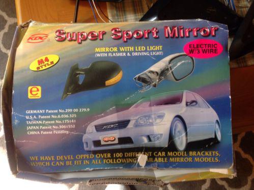 Super sport mirror with flasher and driving light,,(one pair)