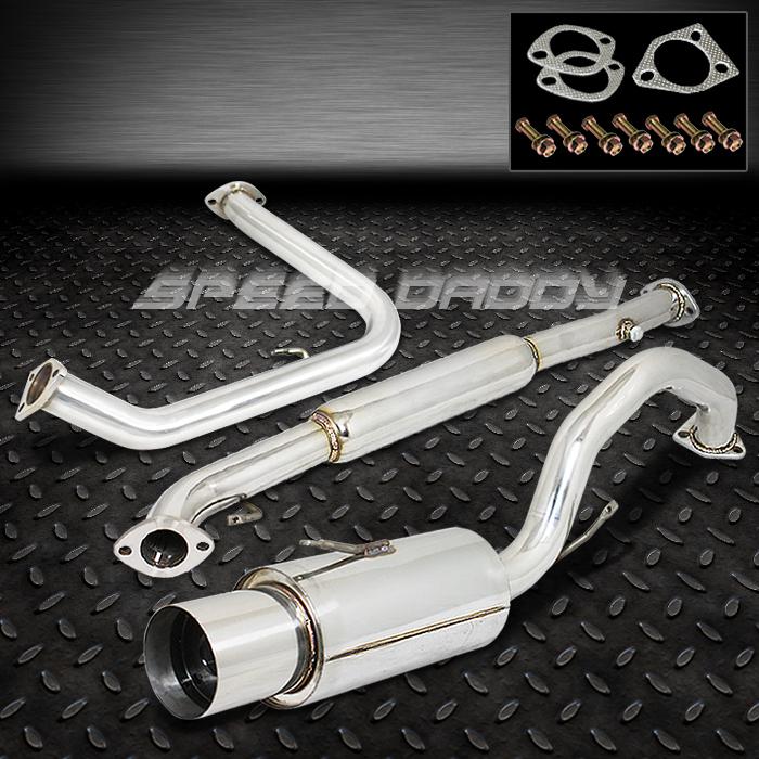 4.5" muffler tip catback/cat back exhaust system 00-05 mit eclipse 3g gs/rs 4cyl