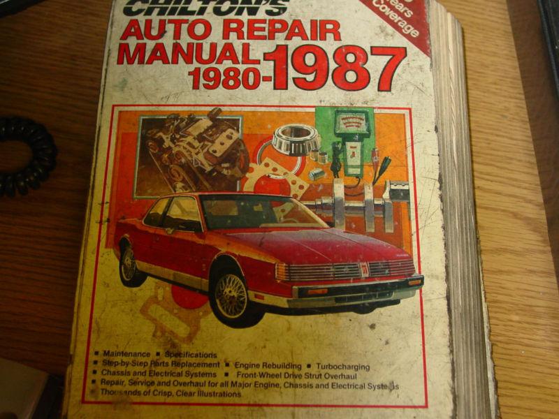 1980-1987 chilton's auto repair manual - gm/ford/chrysler/genral motors