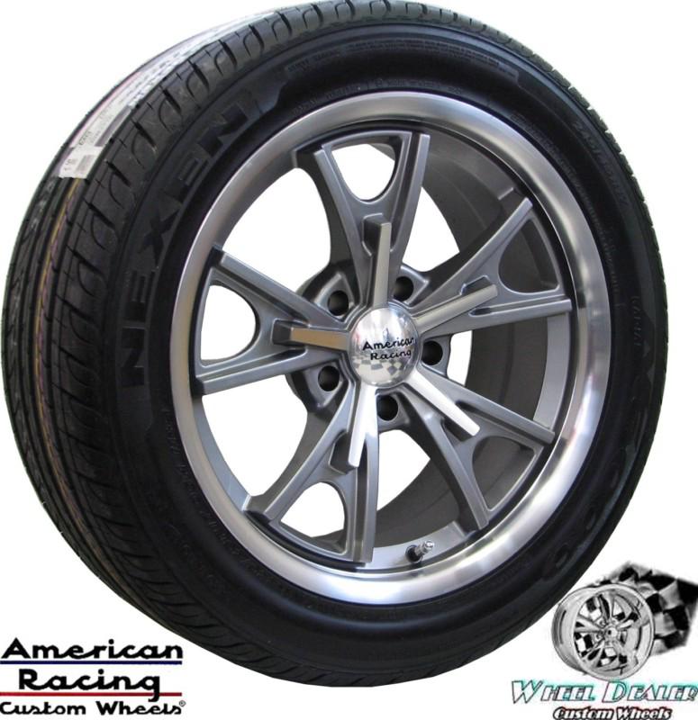 17" gray american racing wheels & 215-275 tires for chevy camaro 1967-1968-1969