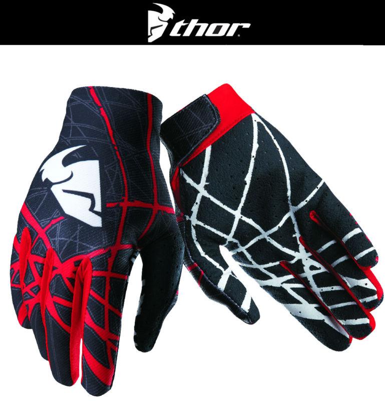Thor youth void plus red black dirt bike gloves motocross mx atv 2014