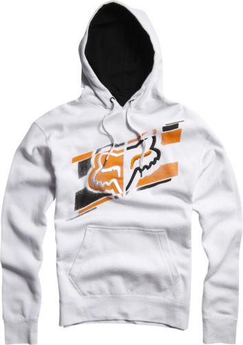 Fox racing dieter pullover hoody pullover white men's small 04608-008-s