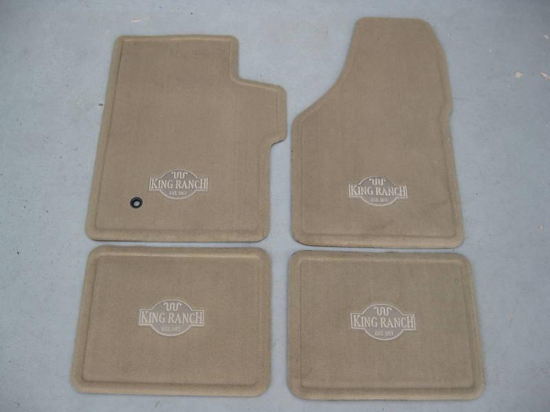 2007 2008 ford f-250sd f-350sd king ranch carpeted floor mats 4 piece set