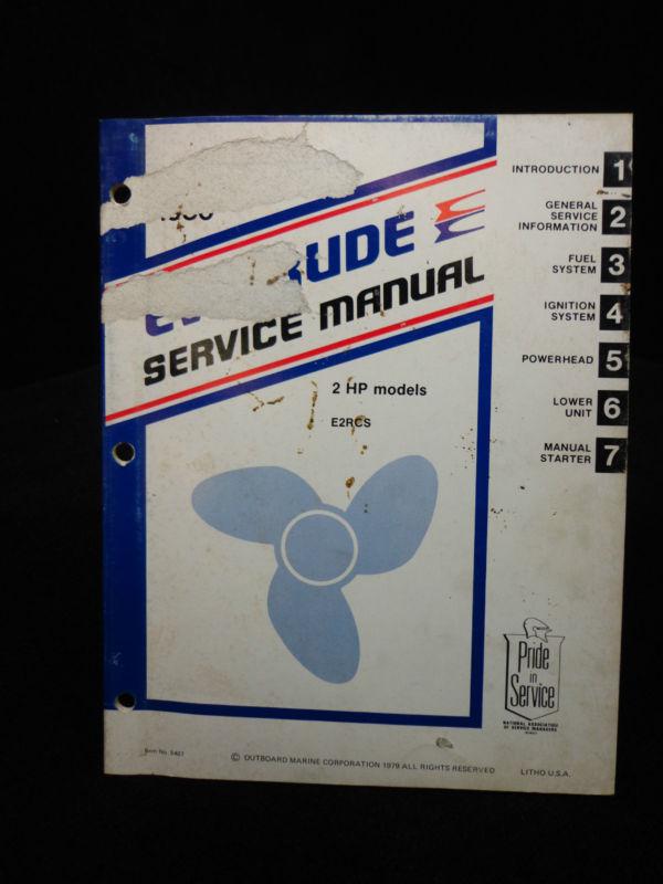 Factory 1980 service manual #5487 evinrude 2 hp outboard motor repair