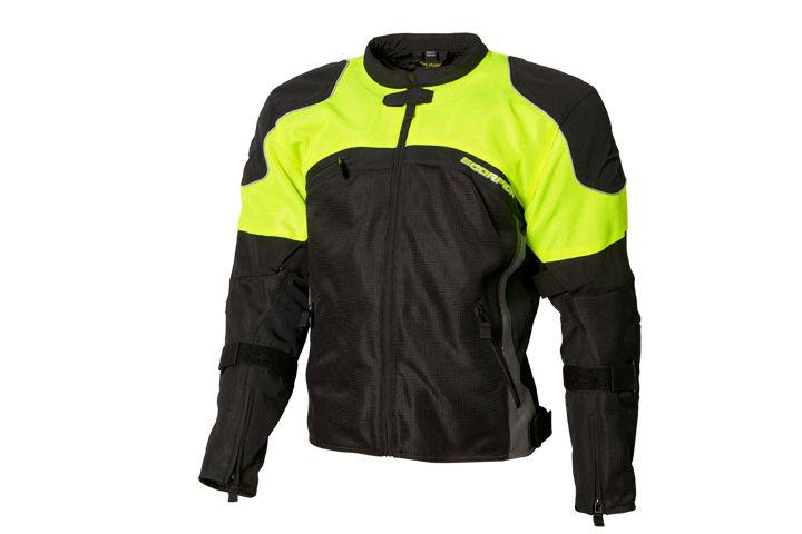 Scorpion ventech ii 2 neon yellow small textile motorcycle jacket 2013 sml sm s