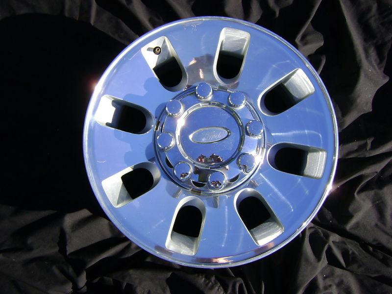 08 0910 ford f250 f350 18" 18x8 polished alloy factory oem rim wheel and cap