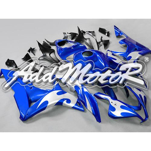 Injection molded fit 2007 2008 cbr600rr 07 08 flames blue fairing 67n28