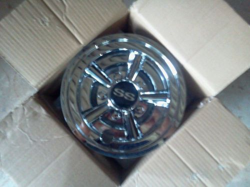 8 inch  ss chrome hub caps new!  all 4.