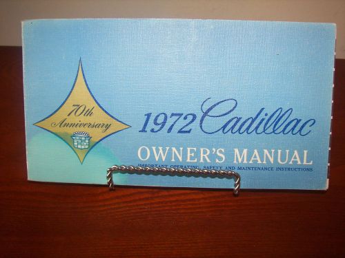 1972 cadillac deville eldorado fleetwood calais owners manual service guide 72