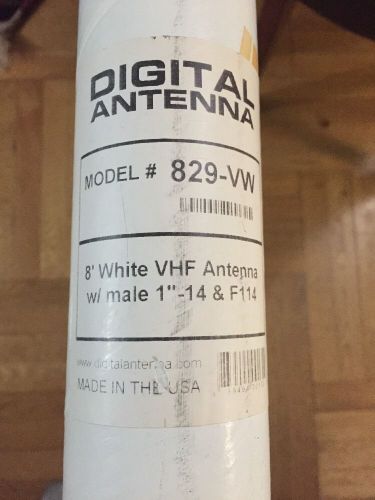 Digital 829-vw 8&#039; vhf antenna white communication antennas boat marine rv