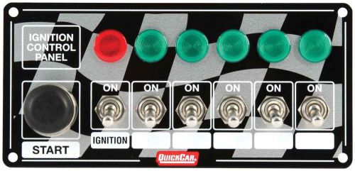 Quickcar racing products 6-7/8 x 3-1/4 in dash mount switch panel p/n 50-166