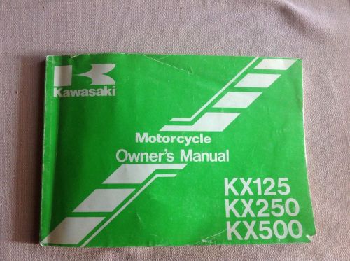 Kawasaki owner&#039;s manual kx125 kx250 kx500 part no. 99920-1545-01