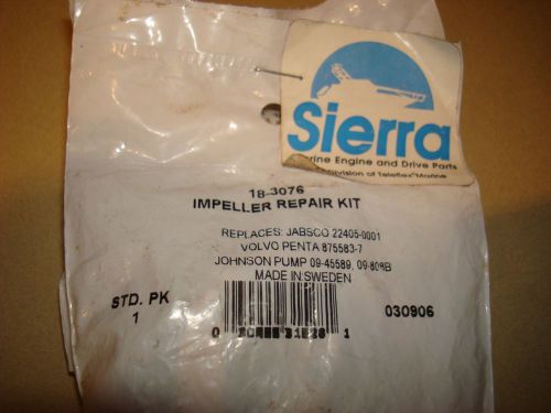Sierra impeller repair kit 18-3076 replaces jabsco 22405 &amp; mercruiser 875583-7