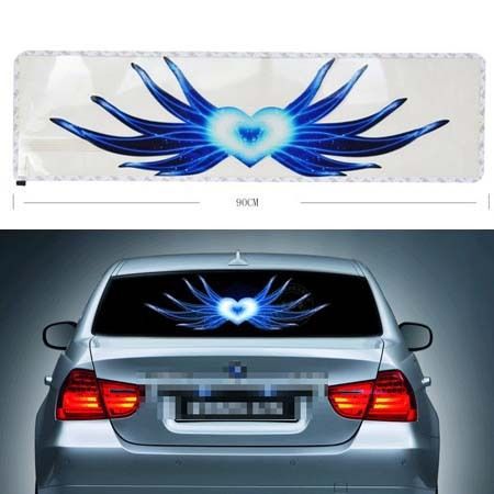 90cm blue lotus car window music activated equalizer el light sticker kit b90