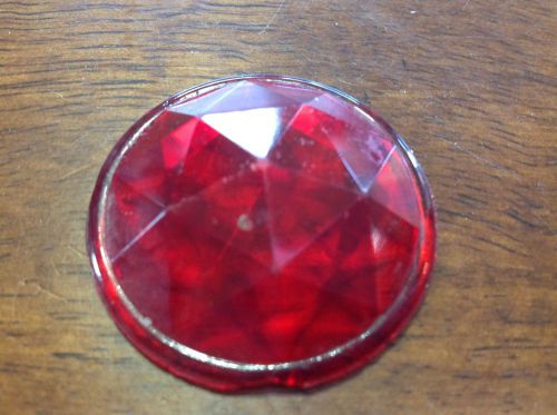 Lqqk! vintage red glass jewel dash instrument panel light auto antique 1-1/2&#034;