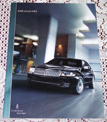 Brand new 2008 lincoln mkz 27 page deluxe sales literature brochure!