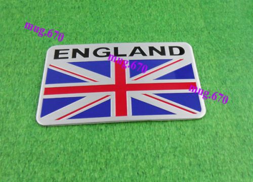 Auto car aluminum rectangle england britain flag emblem badge sticker