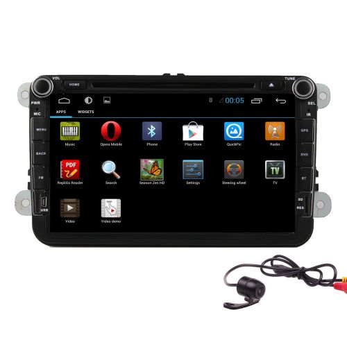 Dual core android 4.4 hd 8&#034; car dvd player gps navi bt 3g wifi+cam for vw series