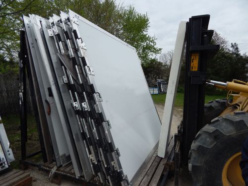 Trailer door, 93&#034;x96&#034;, rear trailer door ramp, new, white, half screen area, #50