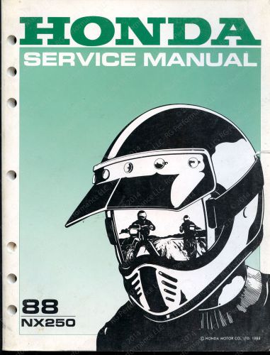 Original 1988 honda nx250 service manual