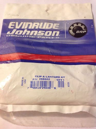 Genuine evinrude johnson  pn-398602 clip &amp; lanyard ay