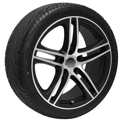 18 inch black audi  replica wheels rims tires package (310)