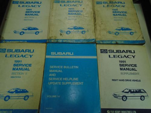 1991 subaru legacy service repair shop manual set factory oem books incomplete