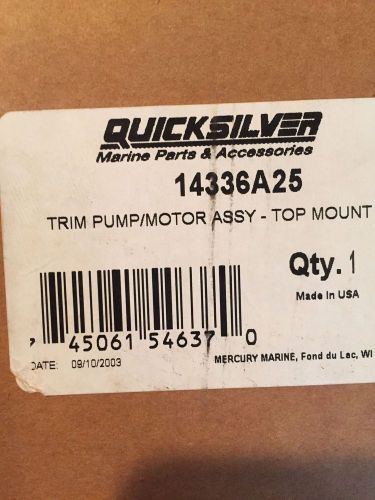 New quicksilver trim pump/motor assembly - top mount 14336a25