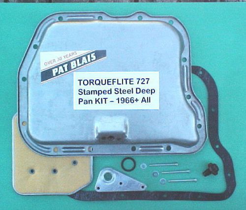 Torqueflite 727 stamped steel deep oil pan complete kit - 1966 &amp; later models