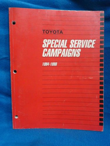 1994-1998 toyota all models * factory special service campaigns * oem original