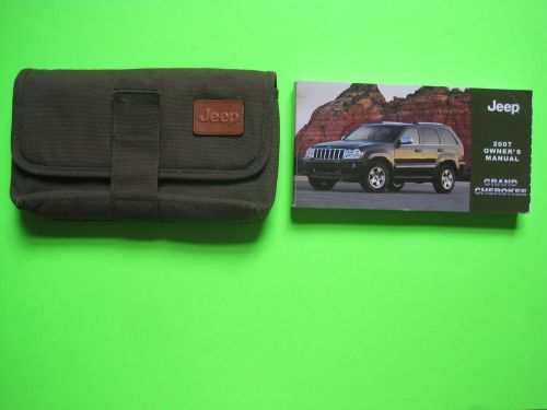 2007 jeep grand cherokee factory owner&#039;s manual &amp; case *oem*