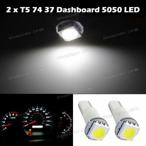 2x 37 73 74 6000k white t5 smd led bulbs for dashboard gauge lights replace
