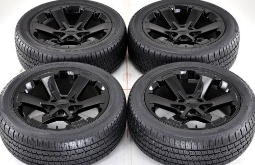 22&#034; silverado sierra 1500 truck black wheels tires factory oem gm set 2015 2016