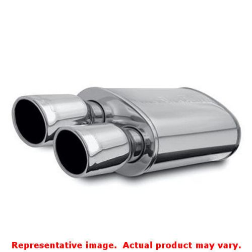 Magnaflow 14861 universal polished stainless street series muffler with tips fi