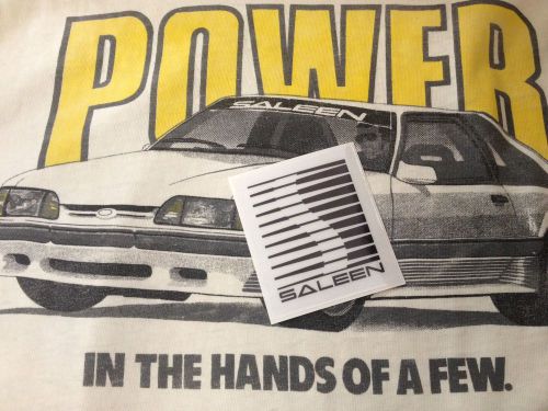 Rare blk saleen static cling sticker decal frm 1989 fox body 302 ford mustang gt