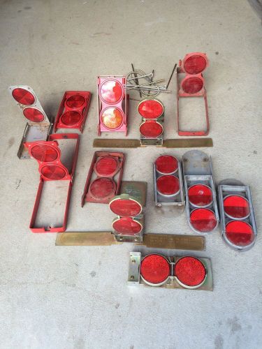 Vintage lot automobile truck safety emergency reflectors road flare