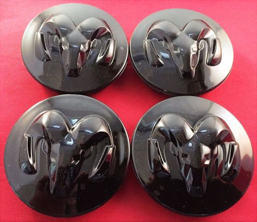 New dodge wheel center cap set of 4 52013985aa ram durango dakota black plating