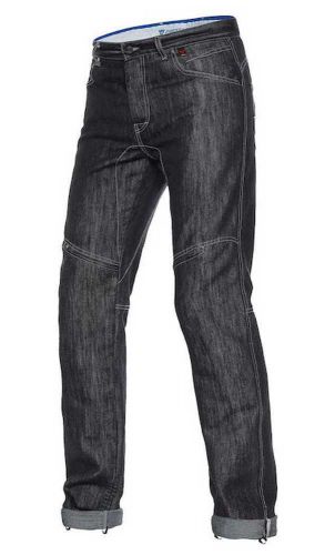 New dainese d1 evo adult denim fabric pants/jeans, black-aramid-denim, us-44