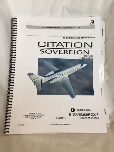 Cessna citation sovereign airplane flight planning and performance manual