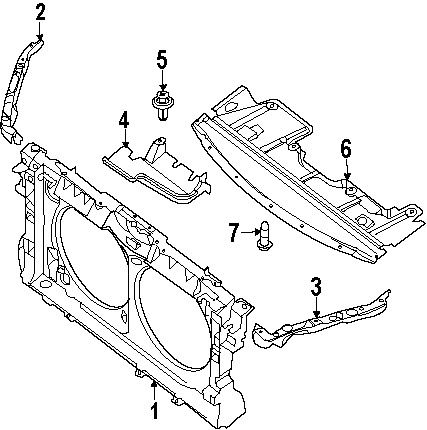 Nissan f2513zx0ma genuine oem upper support
