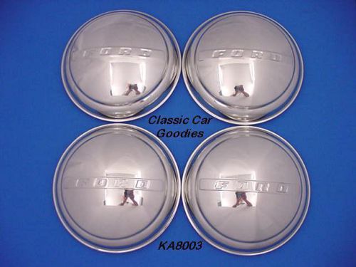 1947-1948 ford car hub caps (4) stainless steel