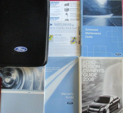 2008 ford fusion owners manual w/case guide book set , original , free shipping