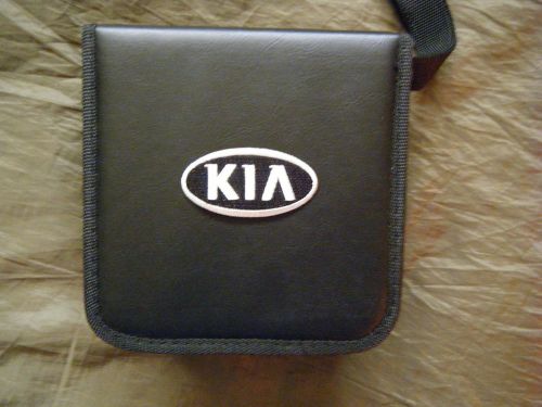 Kia  cd / dvd case wallet holder  holds 48 cds dvds - auto car racing gift