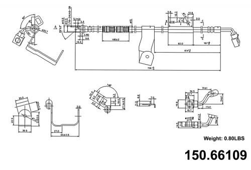 Centric parts 150.66109 front brake hose