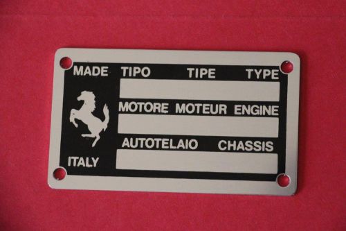 Ferrari chassis plate for vintage v12 ferrari 250 275 330 365 308  1950-80