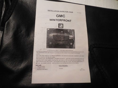 Gmc winterfront 15179678  grill and lower cover new (old stock)