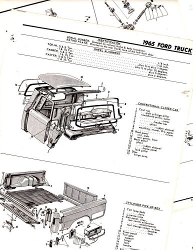 1965 ford pickup flareside styleside 65 original motor&#039;s crash sheets mor 2