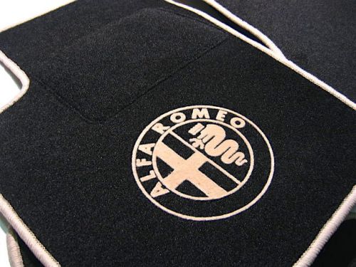 Black-tan mat set for alfa romeo 156