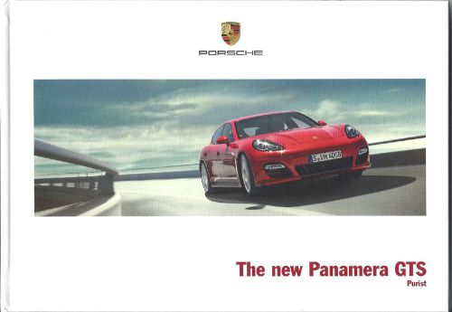 2012 porsche the panamera gts  49 page prestage hardback brochure